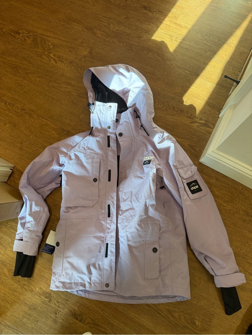 DOPE snow Hooded Waterproof Jacket — Light Lavender snowboard ski jacket